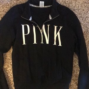 VS Pink - Black Quarter Zip